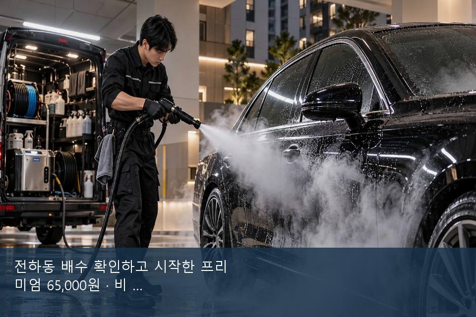 전하동 배수 확인하고 시작한 프리미엄 65,000원 · 비 갠 뒤의 작업